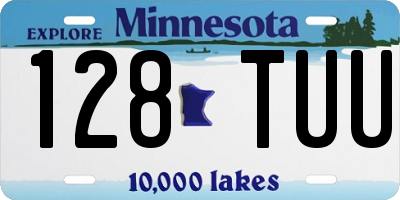 MN license plate 128TUU