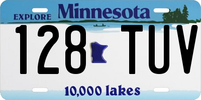 MN license plate 128TUV