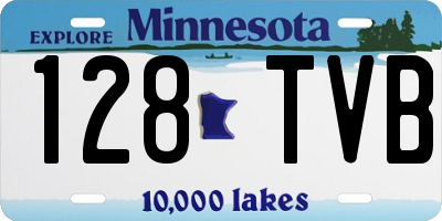 MN license plate 128TVB