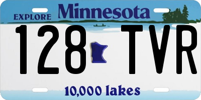 MN license plate 128TVR