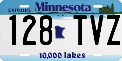 MN license plate 128TVZ