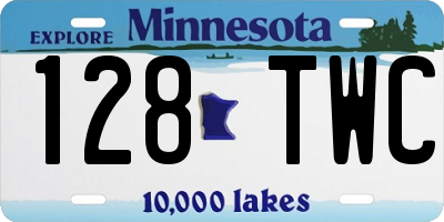 MN license plate 128TWC