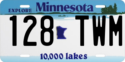 MN license plate 128TWM