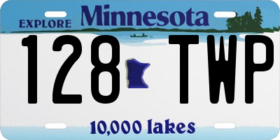 MN license plate 128TWP