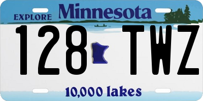 MN license plate 128TWZ