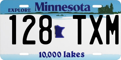 MN license plate 128TXM