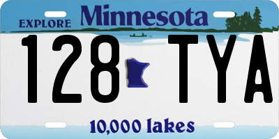 MN license plate 128TYA