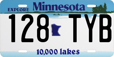 MN license plate 128TYB