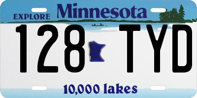 MN license plate 128TYD