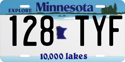 MN license plate 128TYF