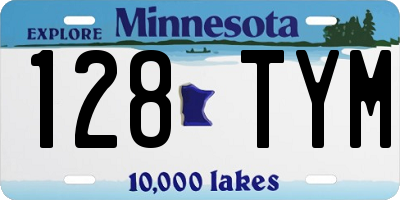 MN license plate 128TYM