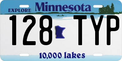 MN license plate 128TYP