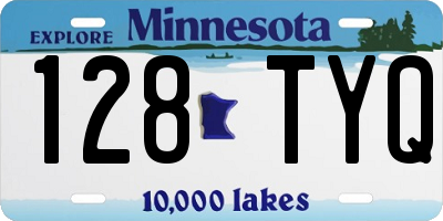 MN license plate 128TYQ