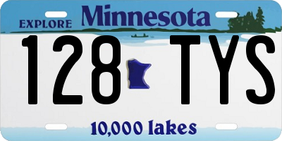 MN license plate 128TYS