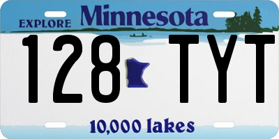 MN license plate 128TYT