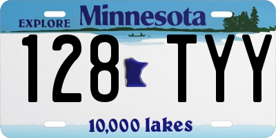 MN license plate 128TYY