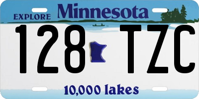 MN license plate 128TZC