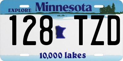 MN license plate 128TZD