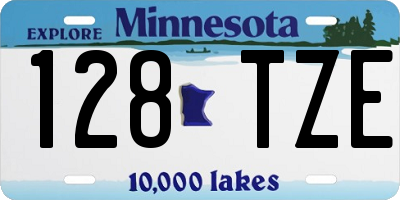MN license plate 128TZE