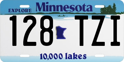 MN license plate 128TZI