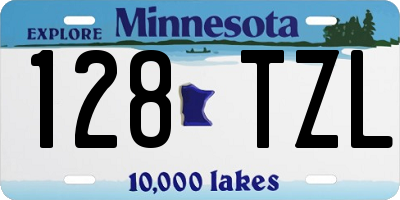 MN license plate 128TZL