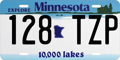 MN license plate 128TZP