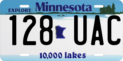 MN license plate 128UAC