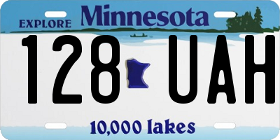 MN license plate 128UAH