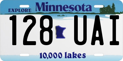 MN license plate 128UAI