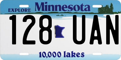 MN license plate 128UAN