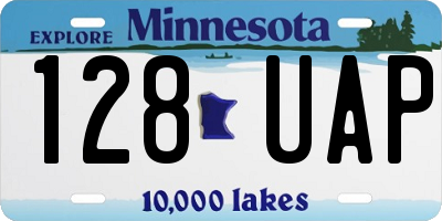 MN license plate 128UAP