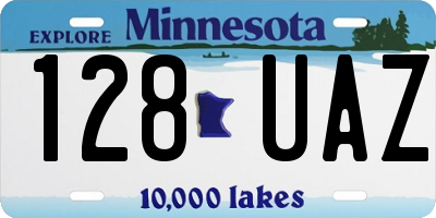 MN license plate 128UAZ