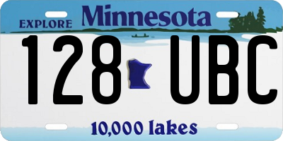 MN license plate 128UBC
