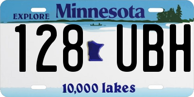 MN license plate 128UBH