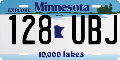 MN license plate 128UBJ