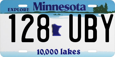 MN license plate 128UBY