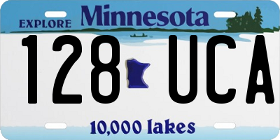 MN license plate 128UCA