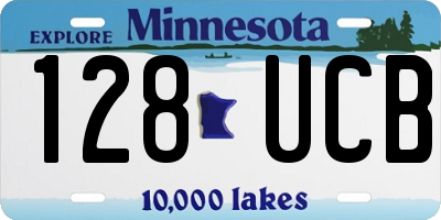 MN license plate 128UCB