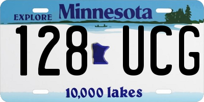 MN license plate 128UCG