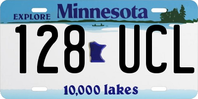 MN license plate 128UCL