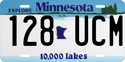 MN license plate 128UCM