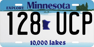 MN license plate 128UCP