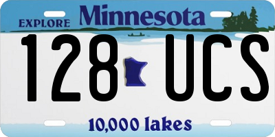 MN license plate 128UCS