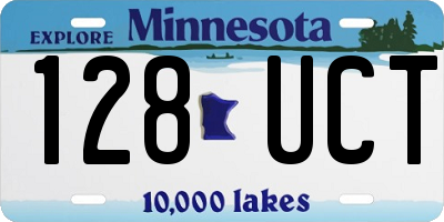 MN license plate 128UCT