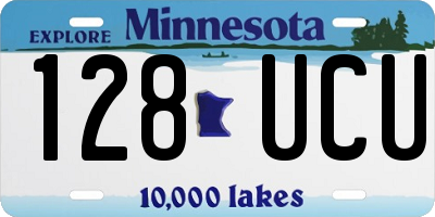 MN license plate 128UCU