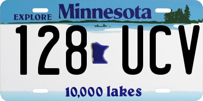 MN license plate 128UCV