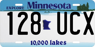 MN license plate 128UCX