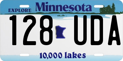 MN license plate 128UDA