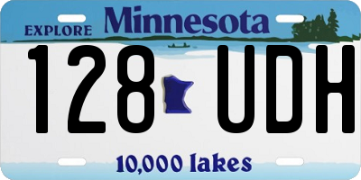 MN license plate 128UDH