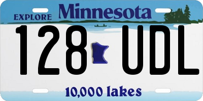 MN license plate 128UDL